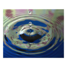 Blue Green and Purple Water Drop Photo Art