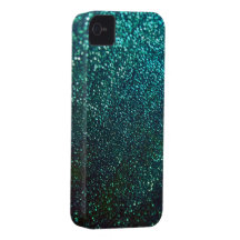Blue/Green Glitter Print Sparkle iPhone Cover iPhone 4 Case