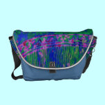 Blue, Green, Pink Batik Abstract Messenger Bag messenger bags