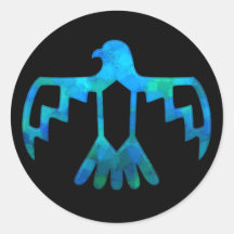 Blue-Green Thunderbird Sticker