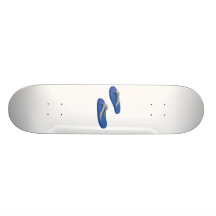 blue grey flip flops offset skate boards