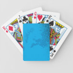 Blue Halftone and Paint Splatter playing cards