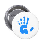 Blue Hand Print Pins