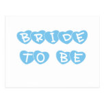 Blue Hearts Bride to Be Postcards