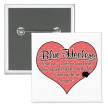 Blue Heeler Paw Prints Dog Humour Buttons
