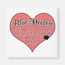Blue Heeler Paw Prints Dog Humour Fridge Magnet