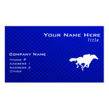 Blue Horse Racing Business Cards