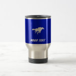 Blue Horse Racing Coffee Mug