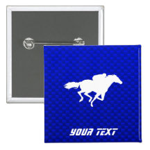 Blue Horse Racing Pins