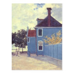Blue House Zaandam, Monet, Vintage Impressionism Postcards