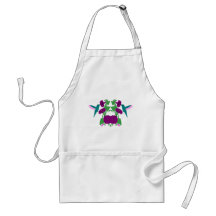 Blue Hummingbirds & Morning Glory Vine Aprons