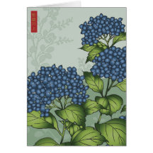 Blue Hydrangeas Greeting Cards