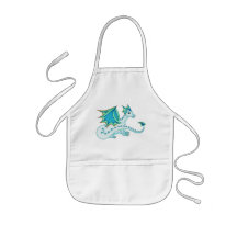 Blue Ice Dragon Apron