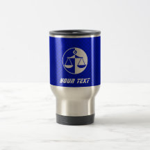 Blue Justice Scales Coffee Mugs