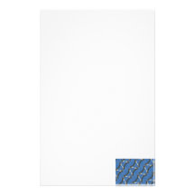 Blue Kaleidoscope Design with Tree Branch Personalized Stationery
