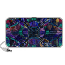 Blue Kaleidoscope Fractal Mp3 Speaker