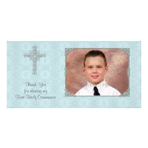 Blue Lace Religious Photo Card