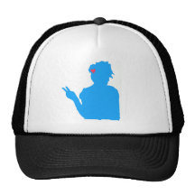 Blue lady hat
