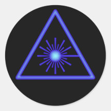 Blue Laser Symbol Sticker