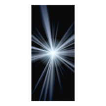 Blue Lens Flare Burst Rack Cards
