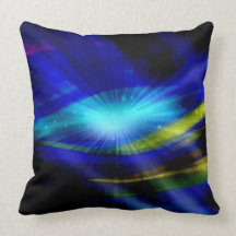 Blue Lighting Abstract Art Pillows