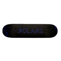 blue lightning custom skateboard deck
