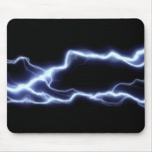 Blue Lightning Mouse Pad