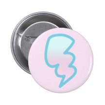 Blue Lightning Pinback Buttons