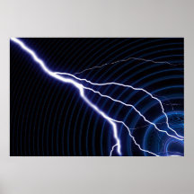 Blue Lightning Print