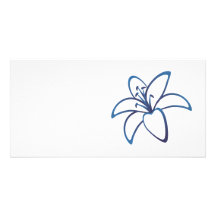Blue Lily Photo Card Template