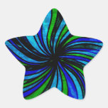 Blue Lime Abstract - All roads lead here Sticker