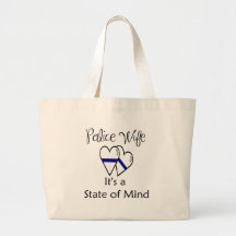 blue line hearts canvas bag