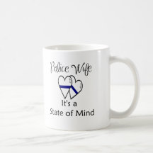 blue line hearts coffee mugs