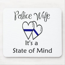 blue line hearts mouse pad