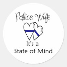 blue line hearts round stickers