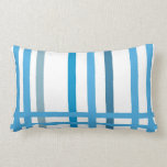 Blue line pattern Throw Pillow Lumbar 13" x 21"