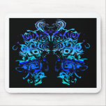 Blue Lion Head Mouse Pad