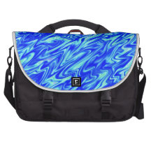 Blue Liquefied Customisable Bag For Laptop