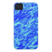 Blue Liquefied Customisable iPhone 4 Cover