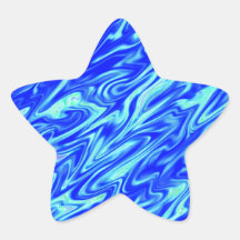 Blue Liquefied Customisable Stickers
