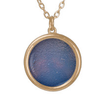 Blue Liquid Metal Texture Necklaces