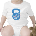 Blue "Live Love Lift!" Baby Creeper