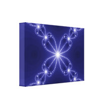 Blue Magnetic Star Fields Fractal Stretched Canvas Prints