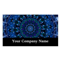 Blue Mandala Kaleidoscope Custom Business Cards business cards