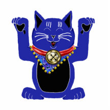 blue maneki neko photo cutouts