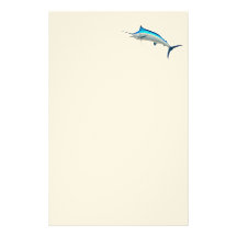 Blue Marlin Game Fish Stationery Design