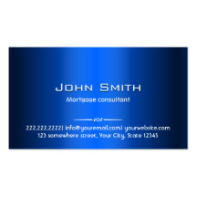 Blue Metal Mortgage Agent Business Card