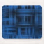 Blue Modern Plaid Mousepad