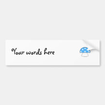 Blue mushrooms bumper sticker