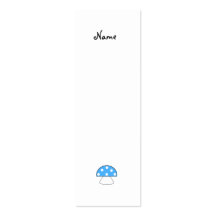 Blue mushrooms business card templates
